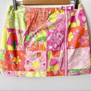 Lilly Pulitzer White Label Skort in Patchwork Print